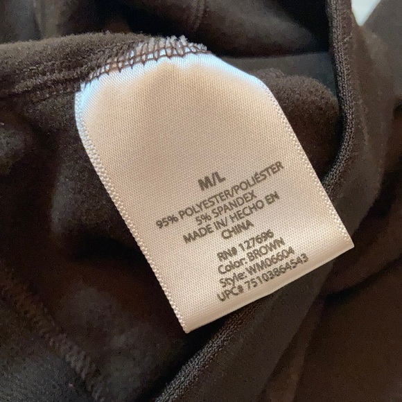 Walmart brand Chocolate brown leggings tights pant - Picture 8 of 14